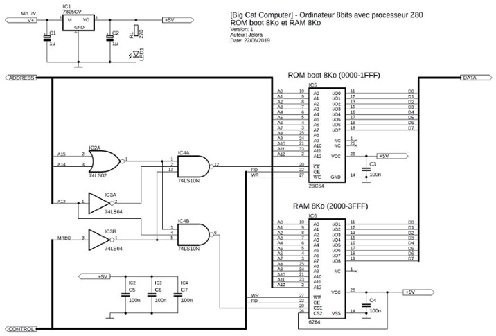 Prototype ordinateur 8bits Z80 - ROM boot 8Ko et RAM 8Ko.JPG